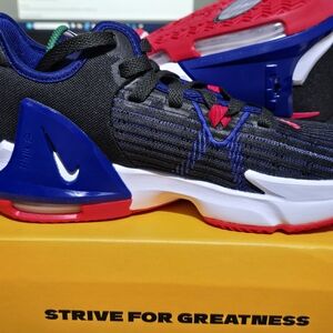 Nike LeBron Witness VI Black and Blue Athletic Sneakers